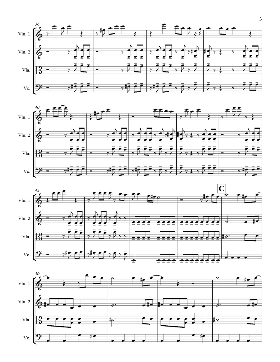 Highway To Hell Highway To Hell String Quartet scores gallery preview page 3