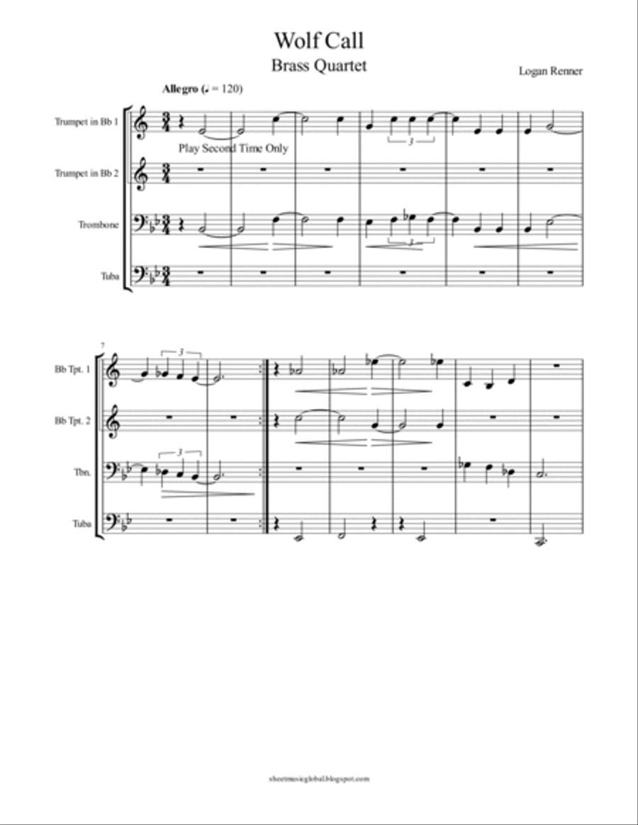 Wolf Call Brass Ensemble scores gallery preview page 3