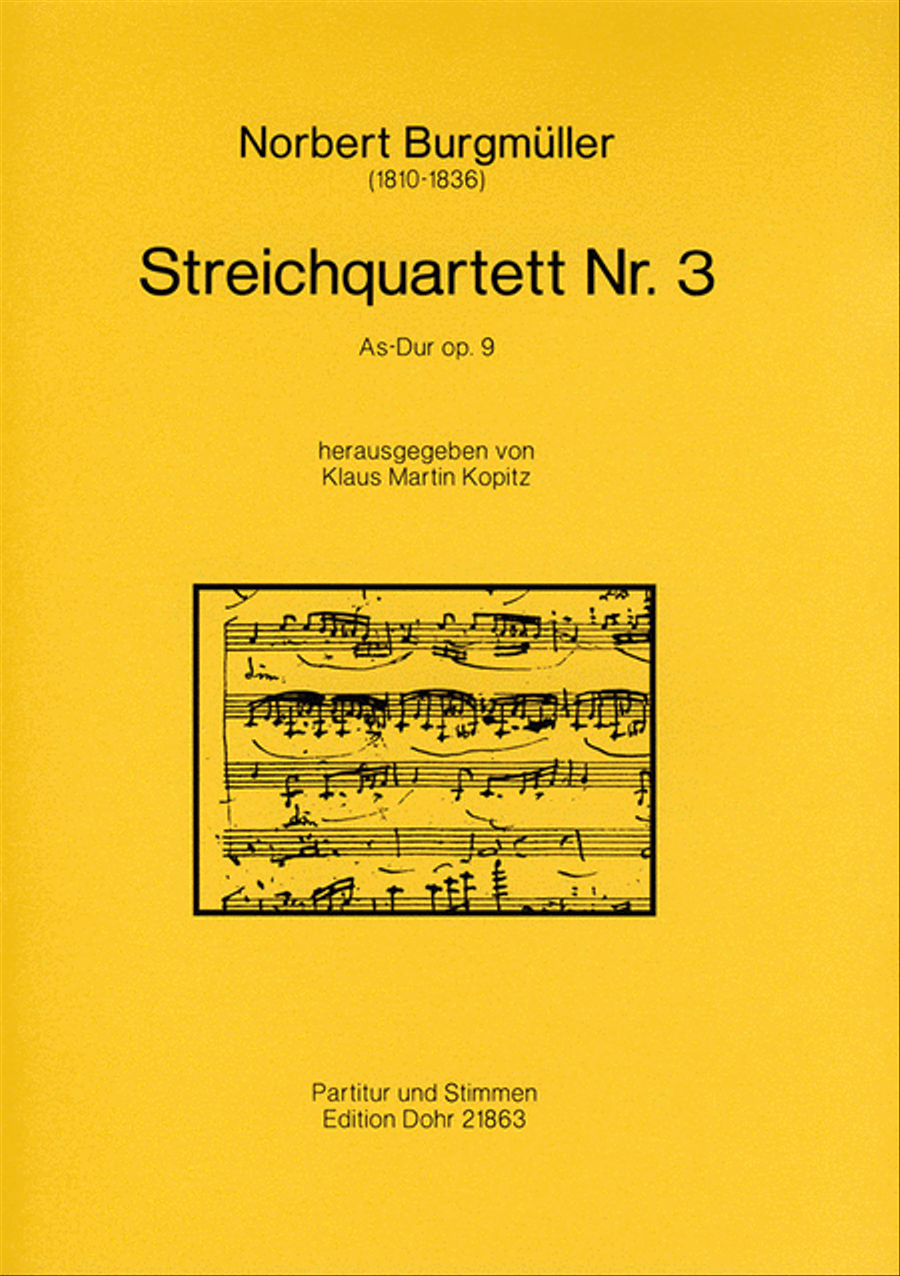 Streichquartett Nr. 3 As-Dur op. 9 (1826) String Quartet scores gallery preview page 1