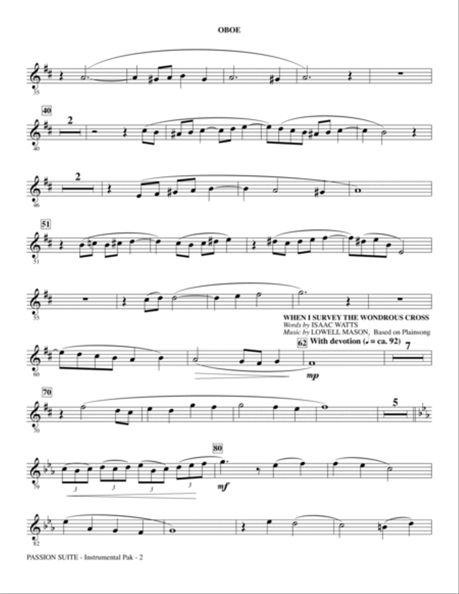 Passion Suite - Oboe Passion Suite - Oboe Choir scores gallery preview page 2
