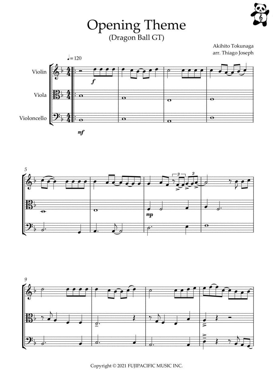 Dragon Ball Gt String Trio scores gallery preview page 1