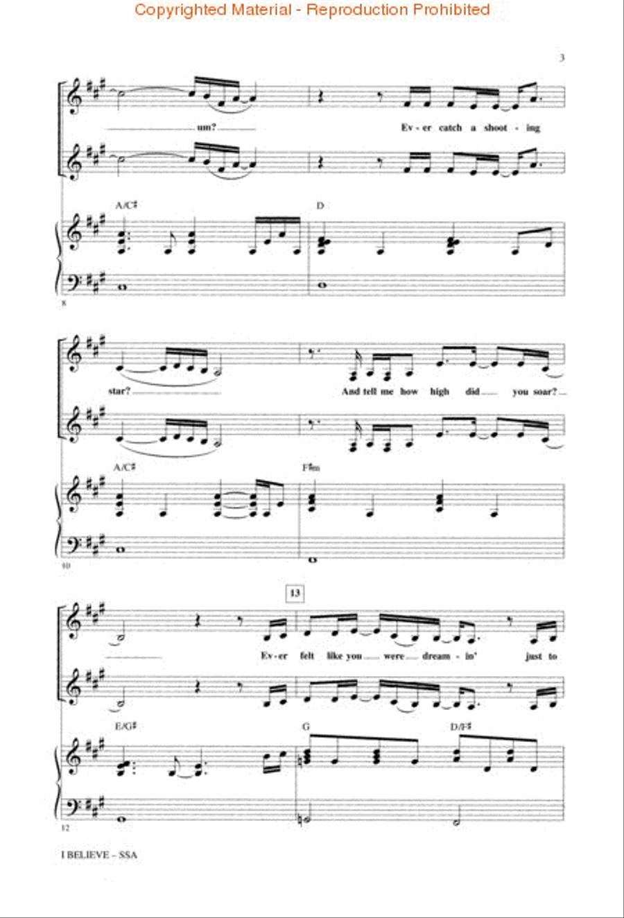 I Believe SSA scores gallery preview page 3