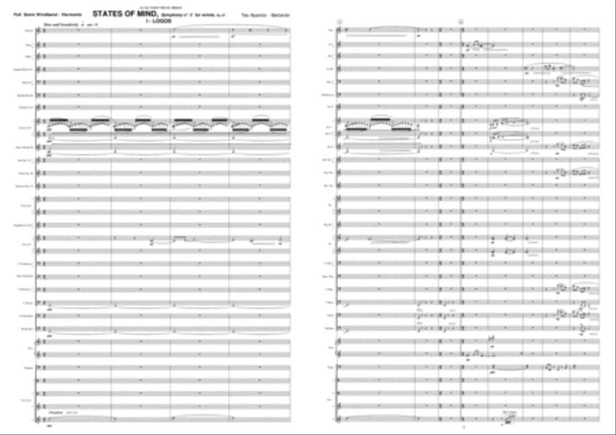 Symphony No. 2: States Of Mind, Opus 87 Concert Band scores gallery preview page 2