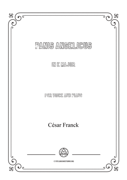 Franck-Panis angelicus in E Major,for voice and piano image number null
