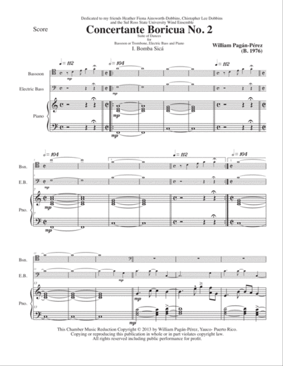 Concertante Boricua No. 2 Small Ensemble scores gallery preview page 2