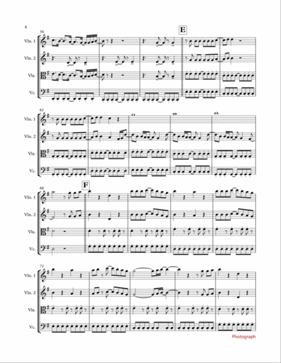 Photograph String Quartet scores gallery preview page 4