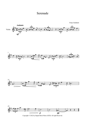 Book cover for Serenade - Franz Schubert (Violin)