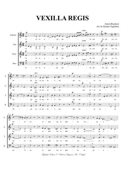 VEXILLA REGIS - WAB 51 - Bruckner - For SATB Choir image number null