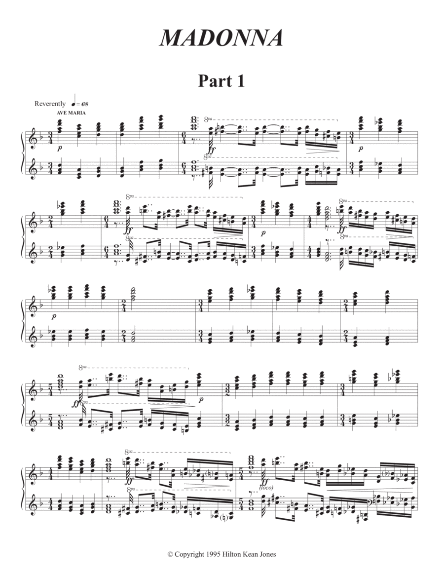 Madonna Piano Solo scores gallery preview page 1