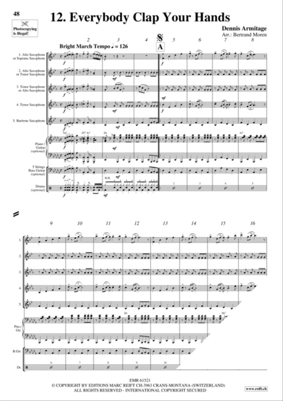Beer Party Saxophone Quintet scores gallery preview page 14