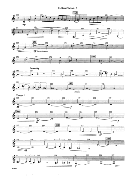 Symphony No. 3 for Band: B-flat Bass Clarinet
