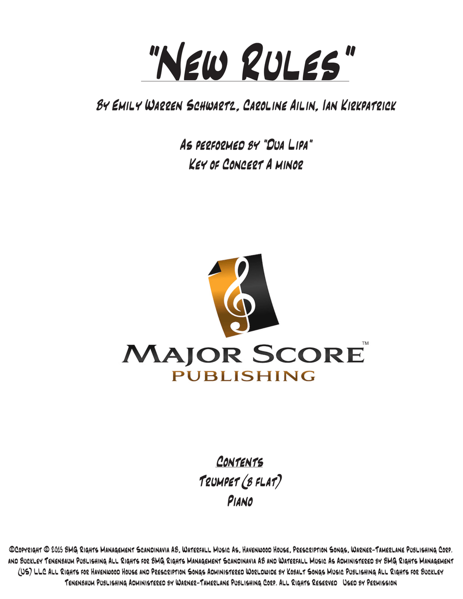 New Rules B-Flat Trumpet scores gallery preview page 1