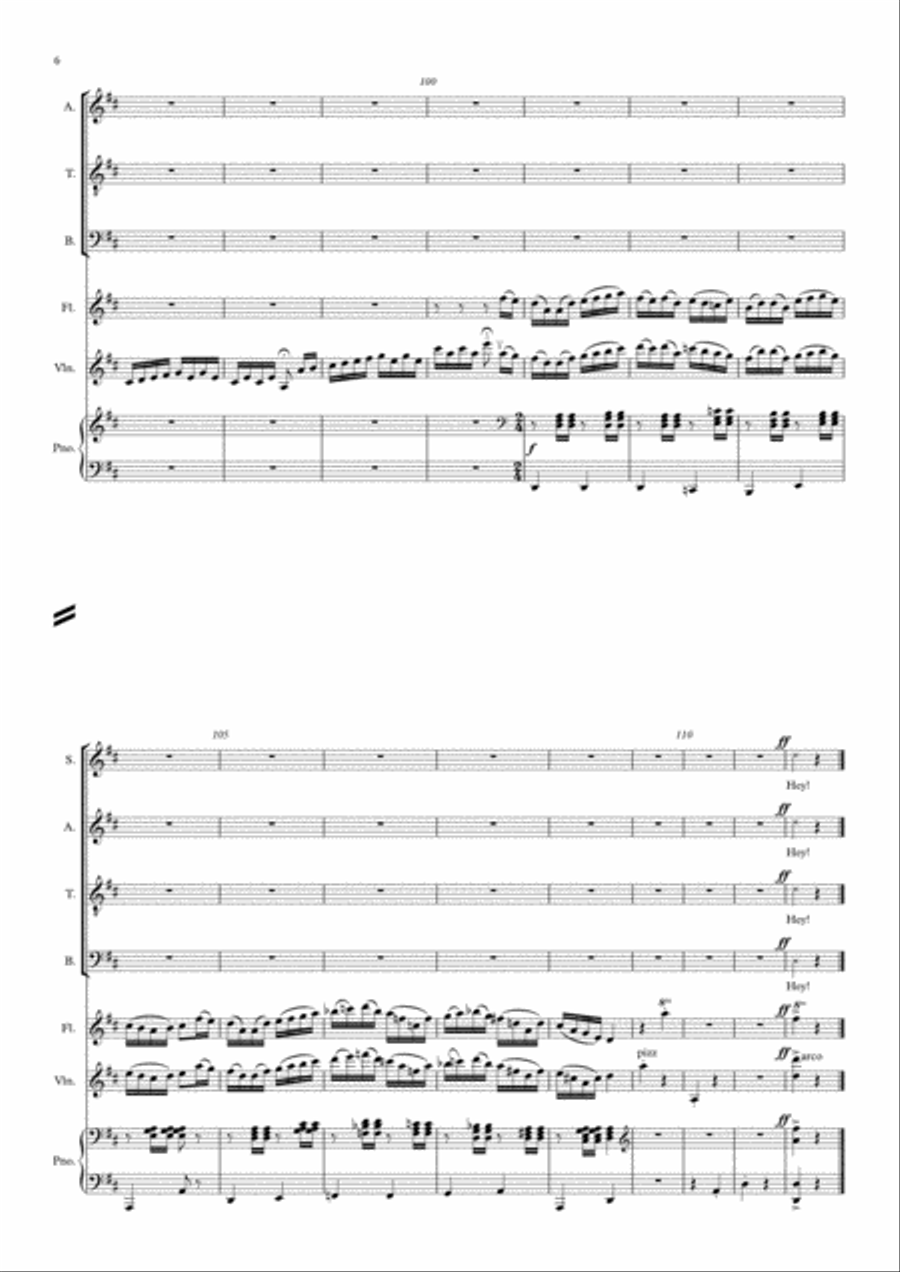 William Barnes Suite - 3. Bob the Fiddler 4-Part scores gallery preview page 6