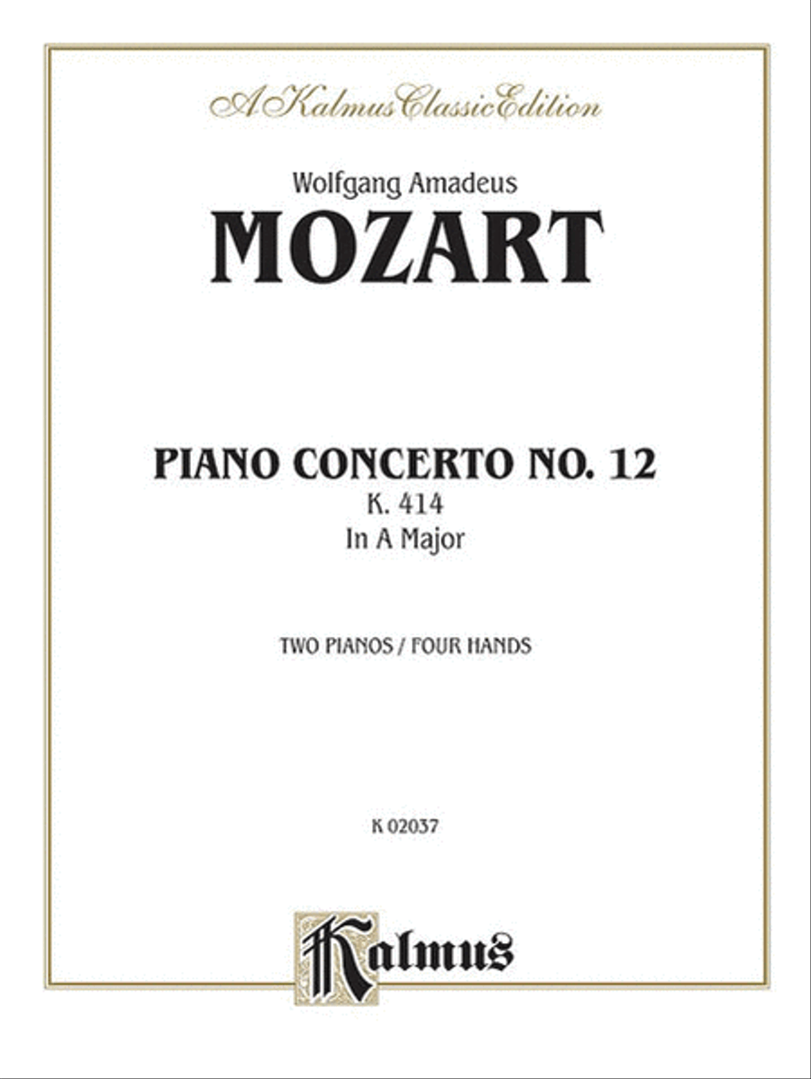 Piano Concerto No. 12 in A Major, K. 414