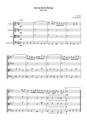 Bach - Air on G String for String Quartet.