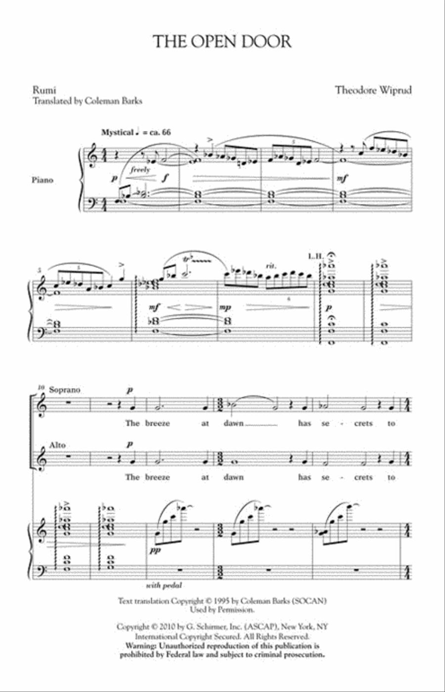 The Open Door 4-Part scores gallery preview page 2
