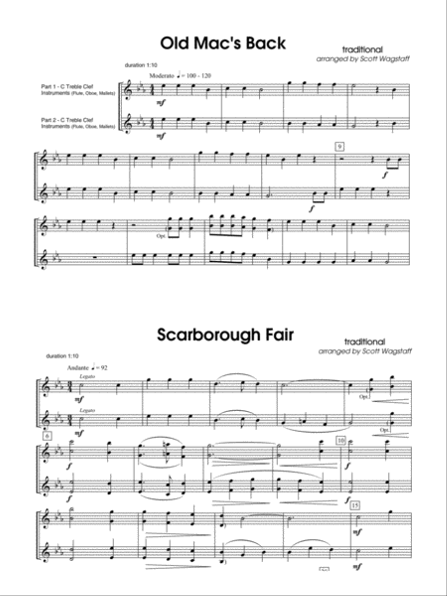 First Year FlexDuets - C Treble Clef Instruments Flexible/Adaptable scores gallery preview page 2