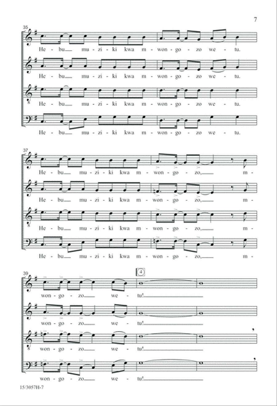 Kuimba! 4-Part scores gallery preview page 8