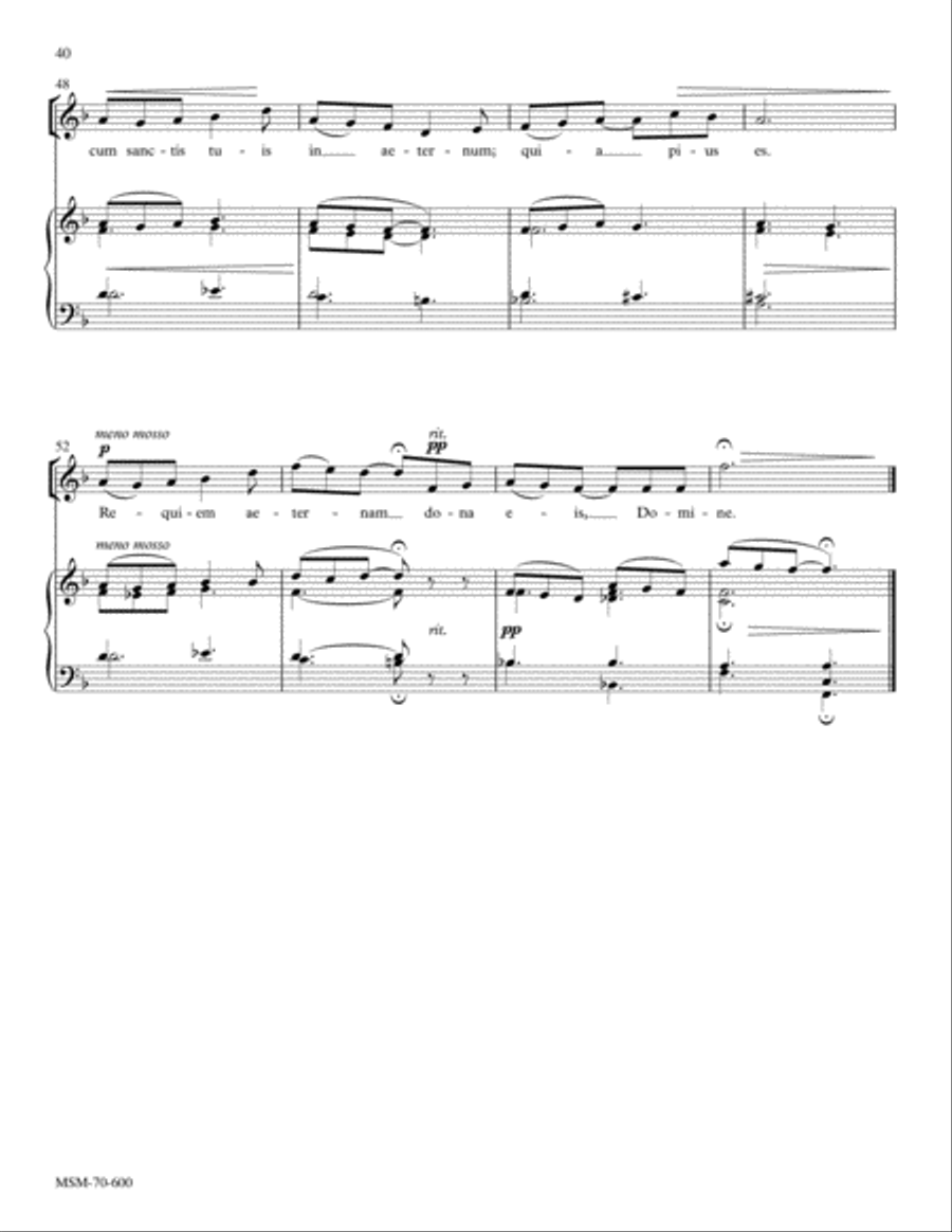 Requiem (Choral Score) 4-Part scores gallery preview page 20