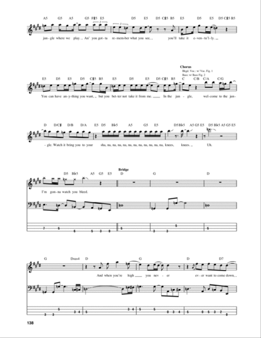Welcome To The Jungle Guitar Tablature scores gallery preview page 5