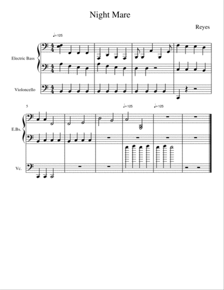 Night Mare String Duet scores gallery preview page 1