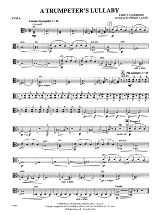 Trumpeter's Lullaby: Viola