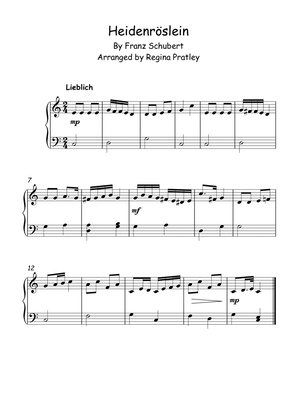 Heidenröslein (easy piano version)