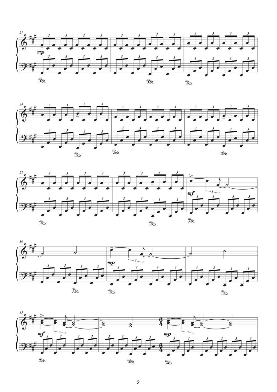 Sunrise of a new day Piano Solo scores gallery preview page 2