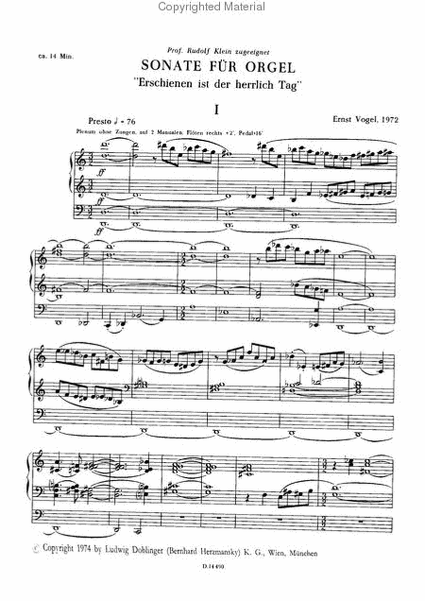 Sonate fur Orgel