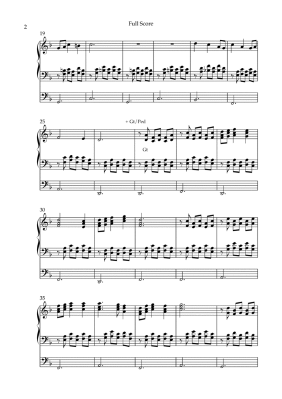 Meditation on King's Weston, Op. 215 (Organ Solo) by Vidas Pinkevicius Organ Solo scores gallery preview page 2