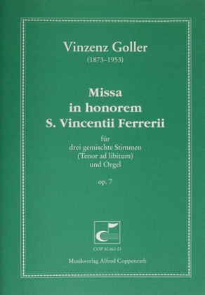Book cover for Missa in honorem Sancti Vincentii Ferrerii