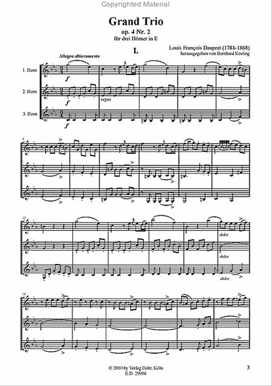 Grand Trio für drei Hörner op. 4/2 Woodwind Trio scores gallery preview page 2