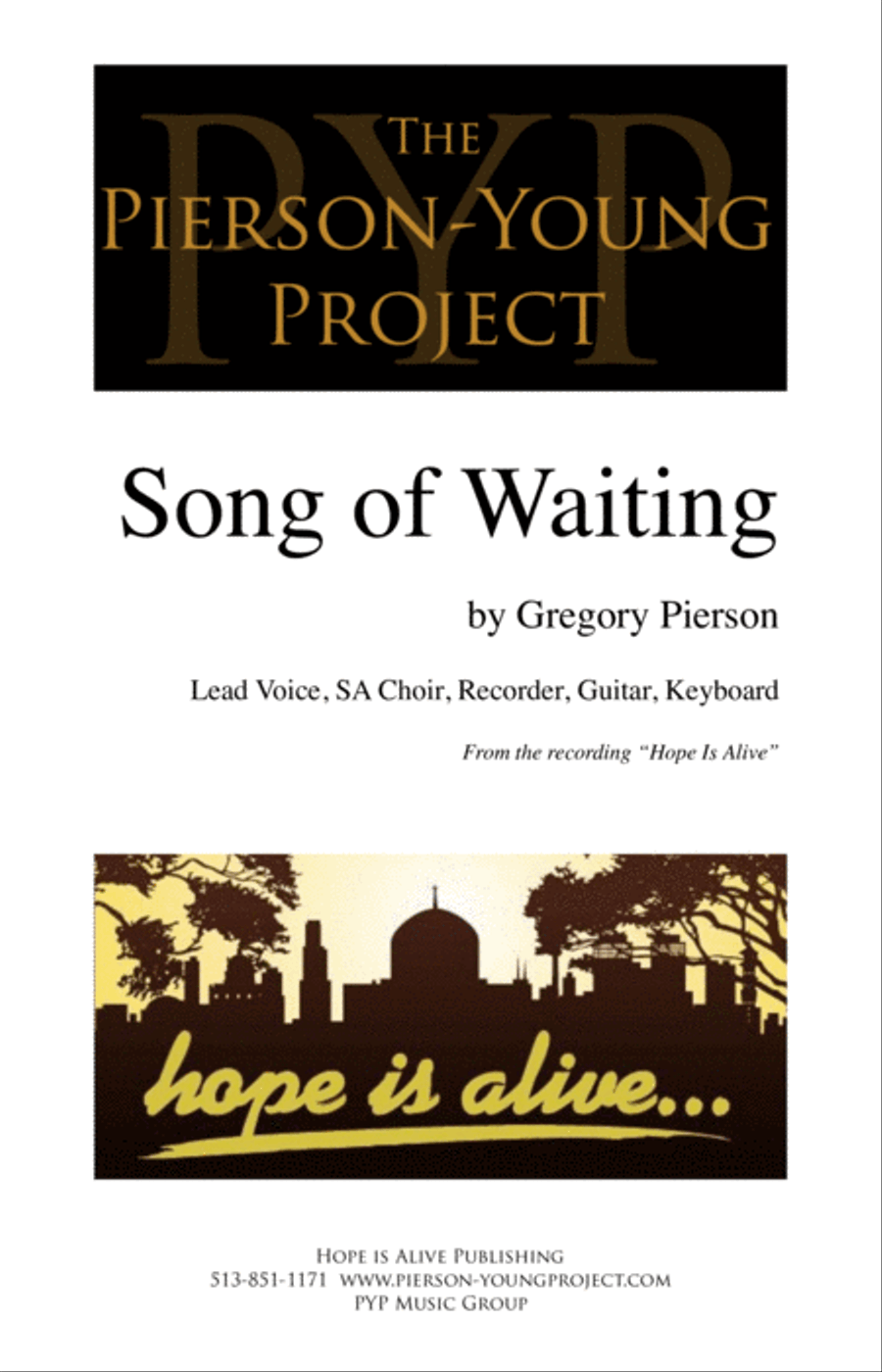 Song of Waiting SA scores gallery preview page 1