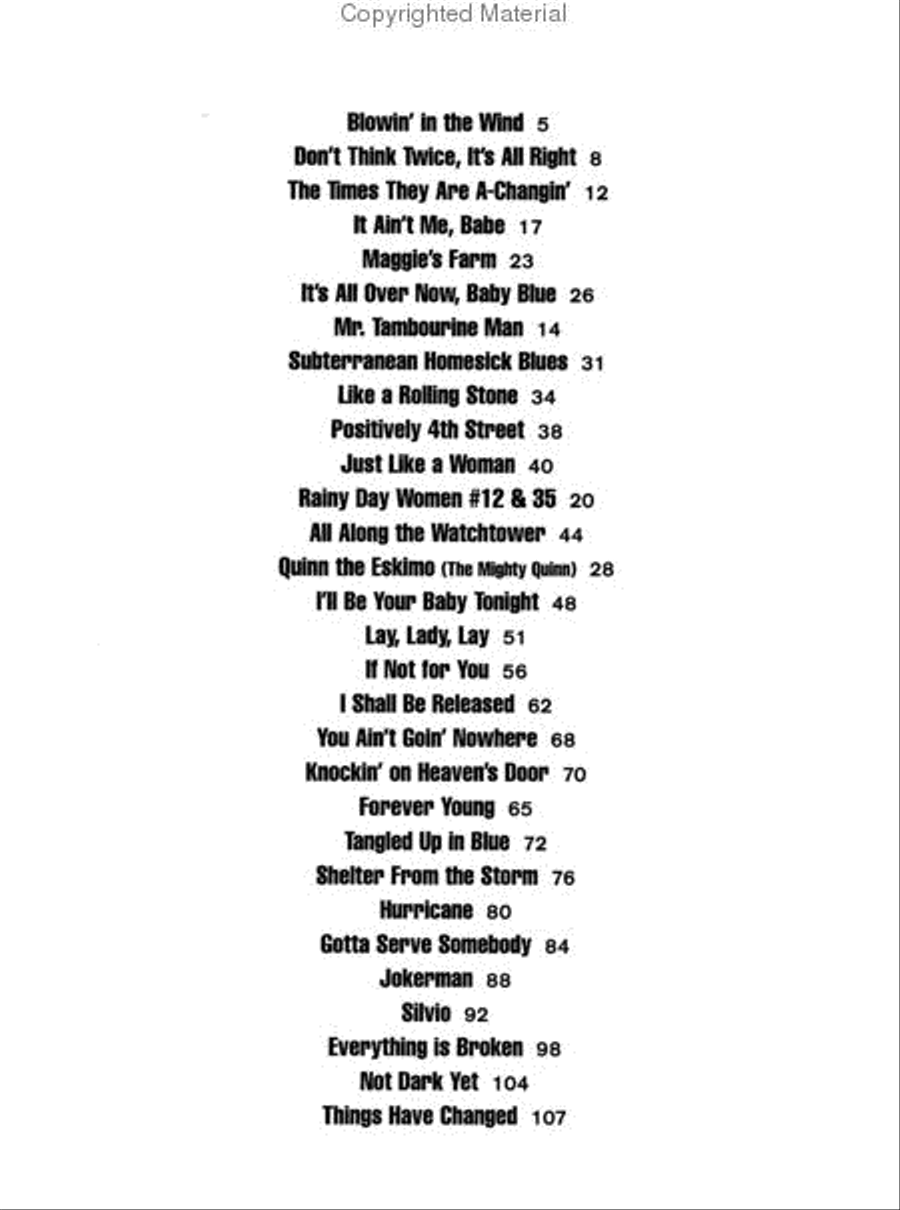 The Essential Bob Dylan Piano, Vocal, Guitar scores gallery preview page 2