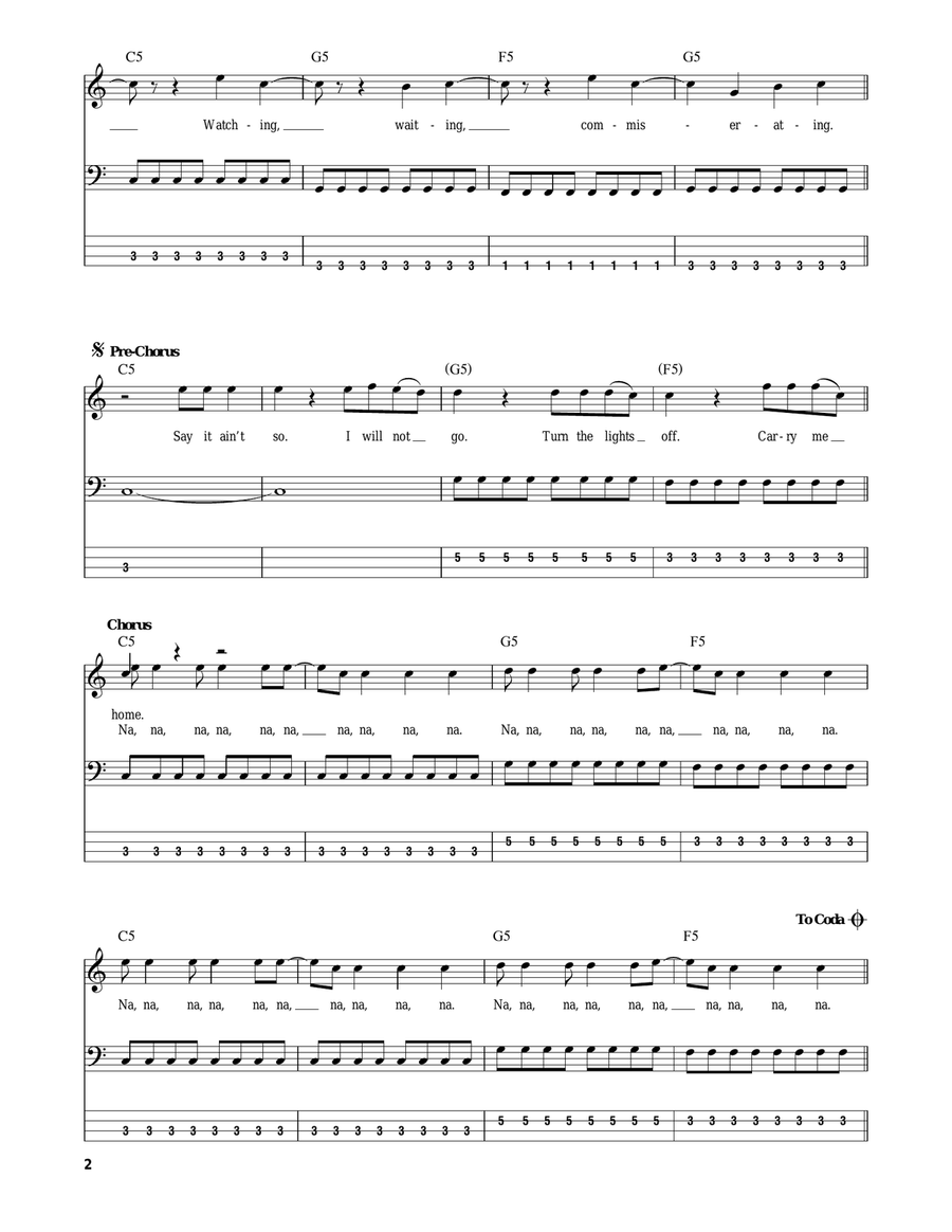 All The Small Things Bass Guitar Tablature scores gallery preview page 2
