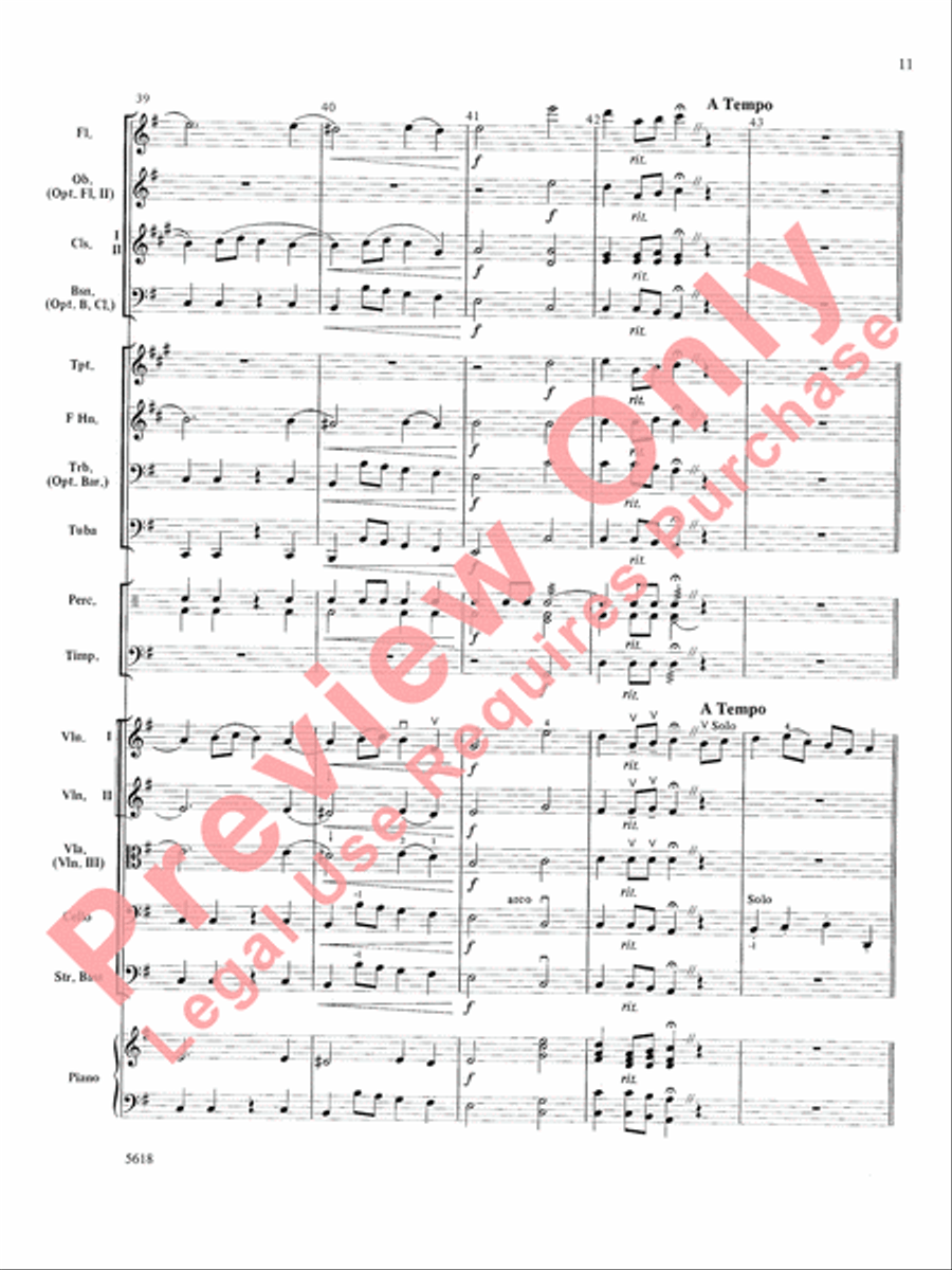 Santa at the Symphony (also playable by strings only) Full Orchestra scores gallery preview page 12