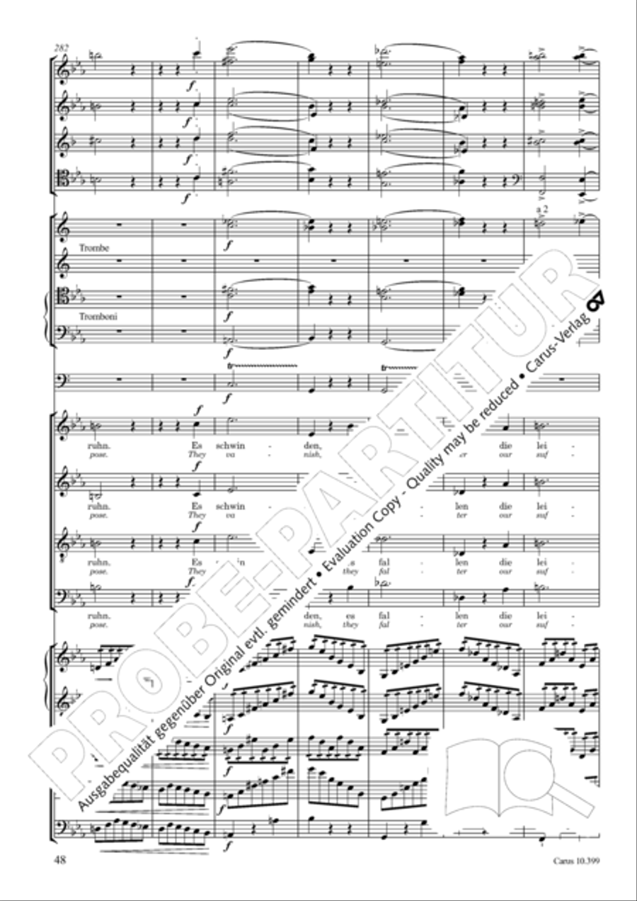 Schicksalslied, Op. 54 4-Part scores gallery preview page 49