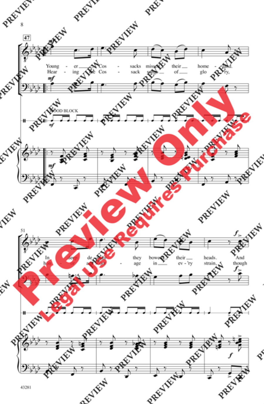 Cossacks of the Steppe Men's Choir scores gallery preview page 8