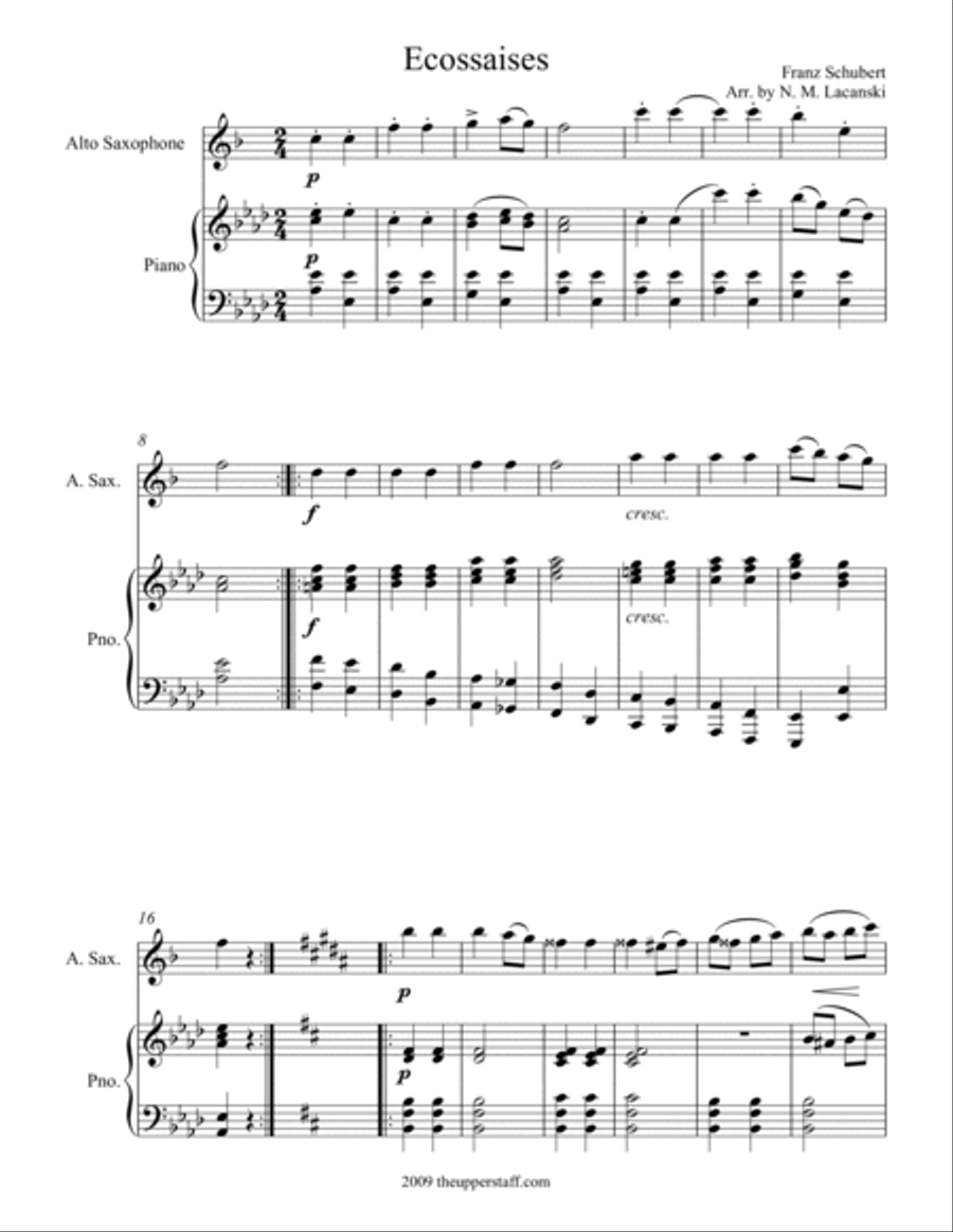 Eccossaises Woodwind Duet scores gallery preview page 2