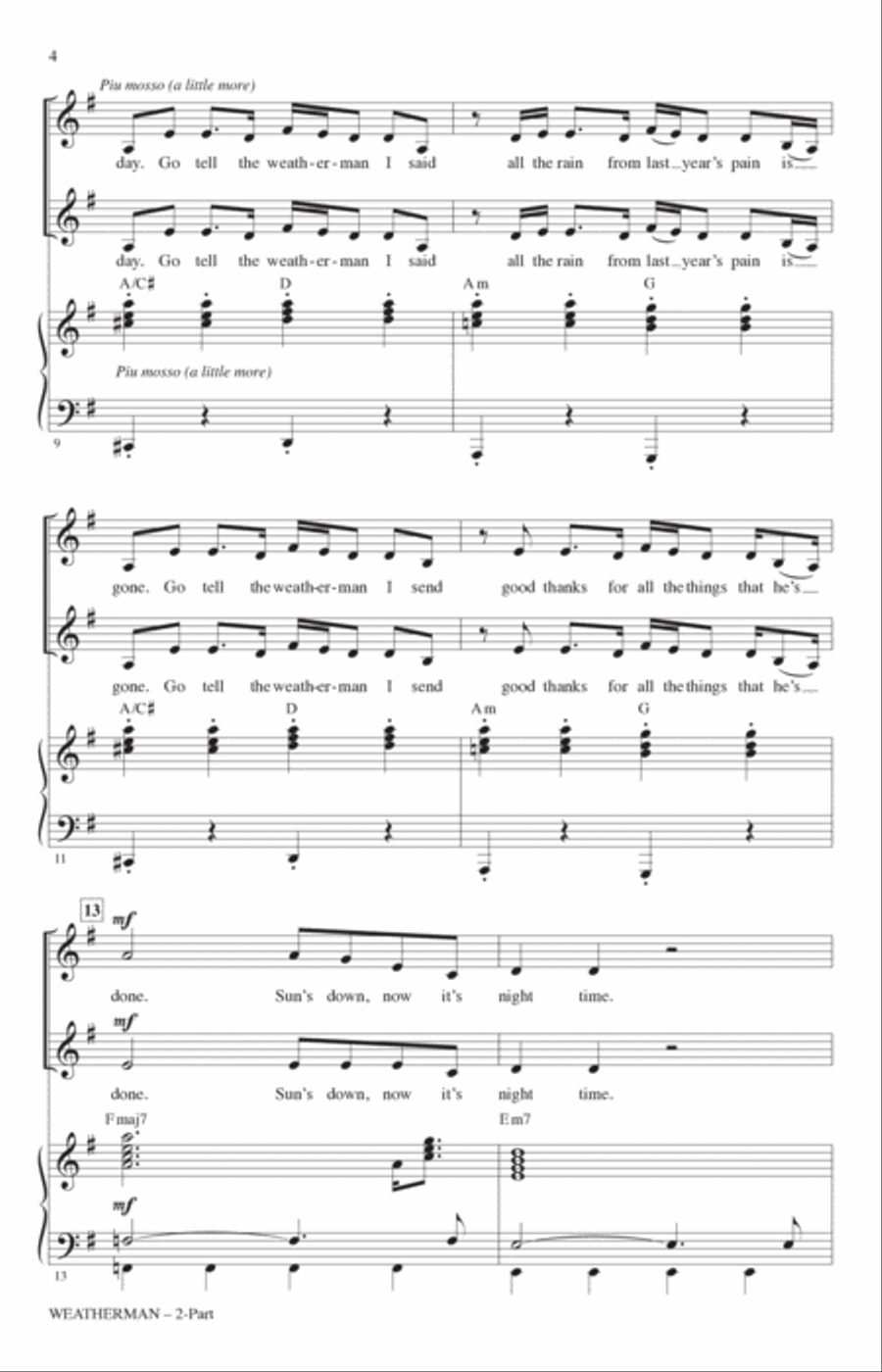 Weatherman (arr. Roger Emerson) 2-Part scores gallery preview page 2