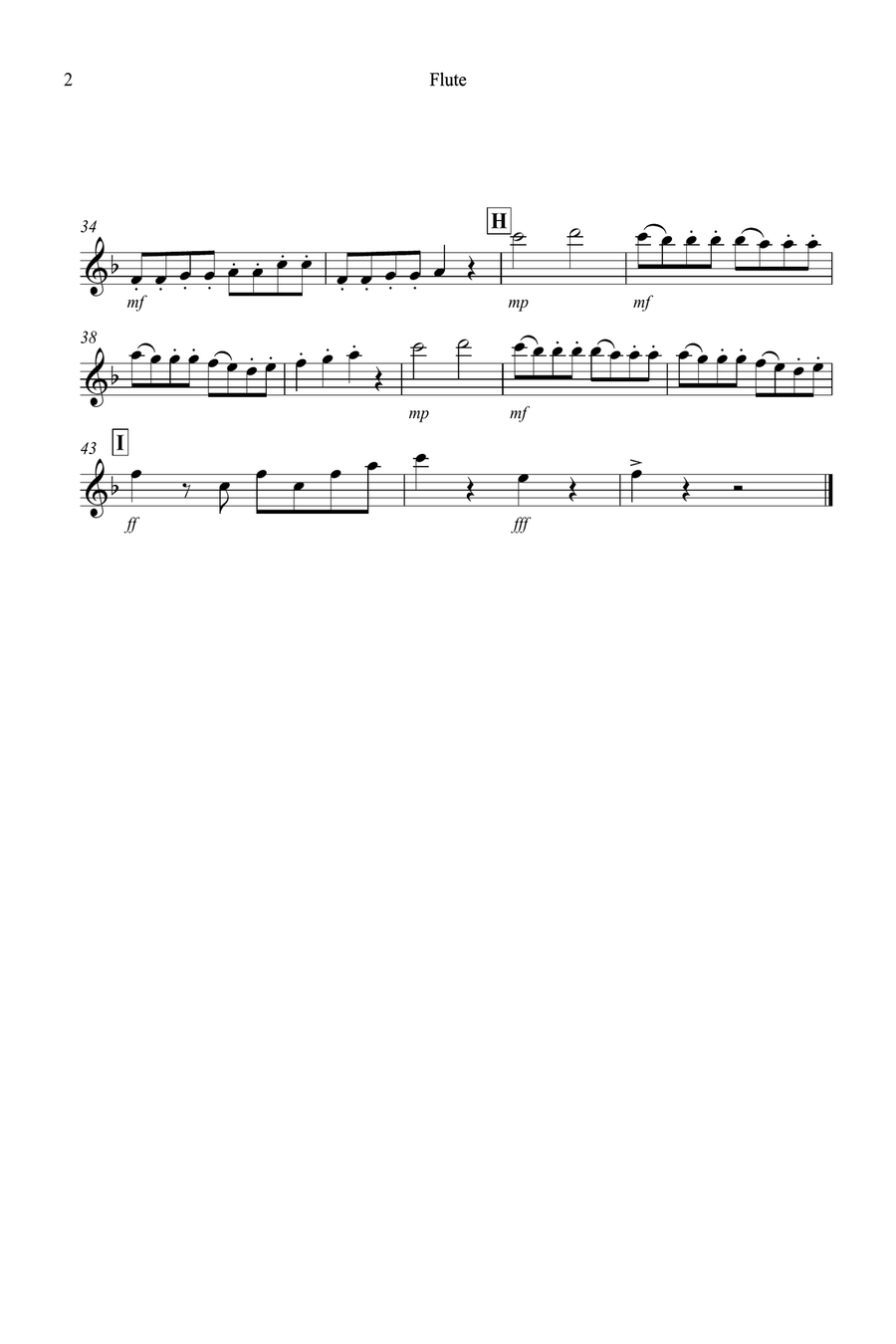 Eine Kleine (1st Movement) for Flute and Baritone Saxophone Duet Woodwind Duet scores gallery preview page 4