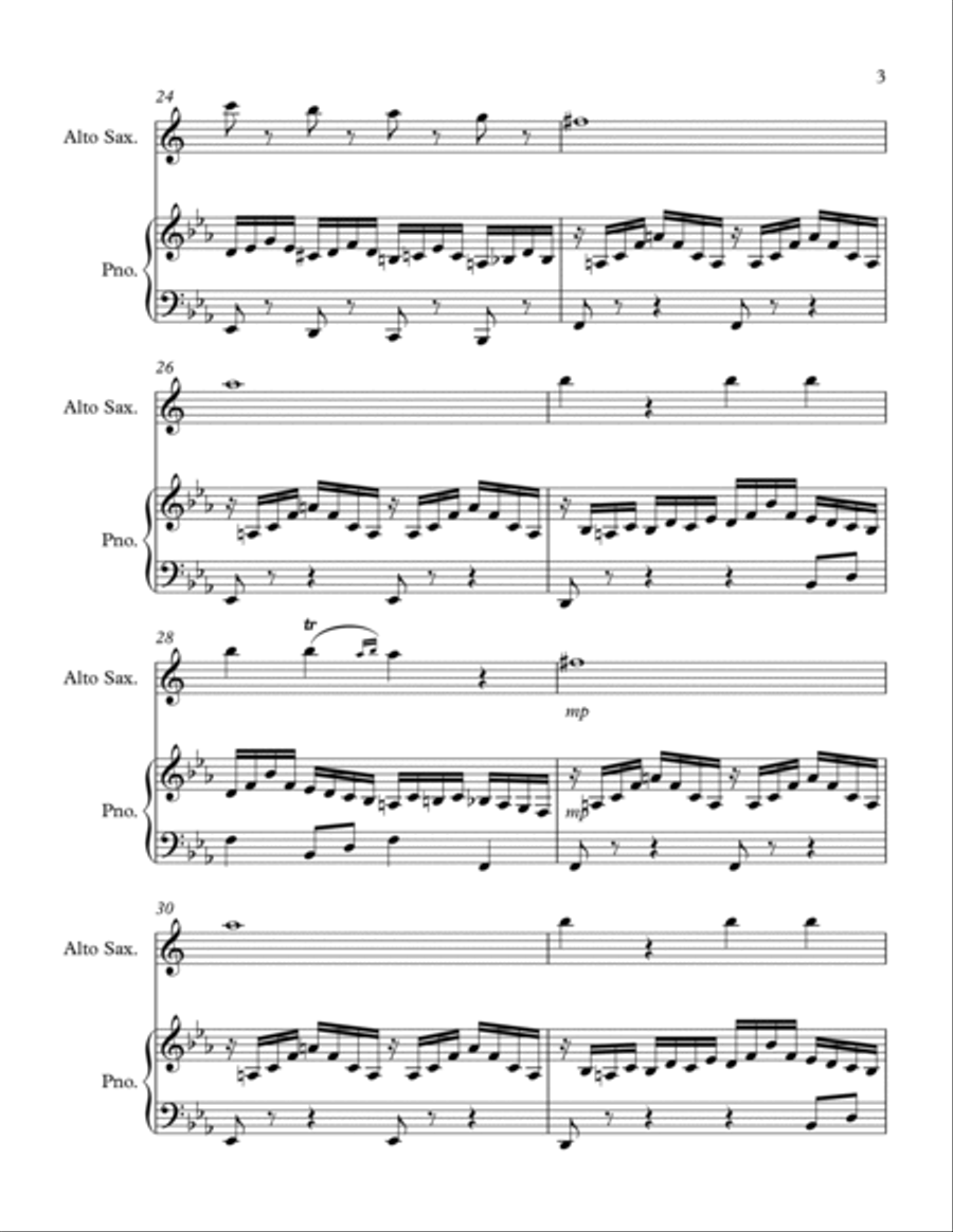 Bologne - Violin Sonata No. 1 (for saxophone) Soprano Saxophone scores gallery preview page 5