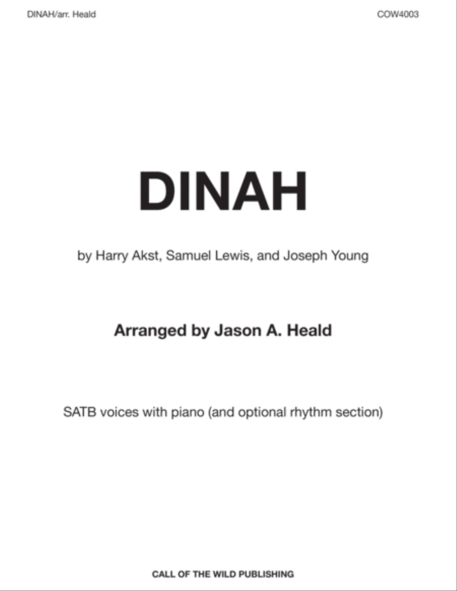 Dinah 4-Part scores gallery preview page 1