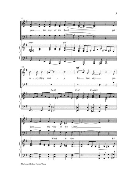 My Lord, He Is a Comin' Soon- SATB-Digital Download image number null