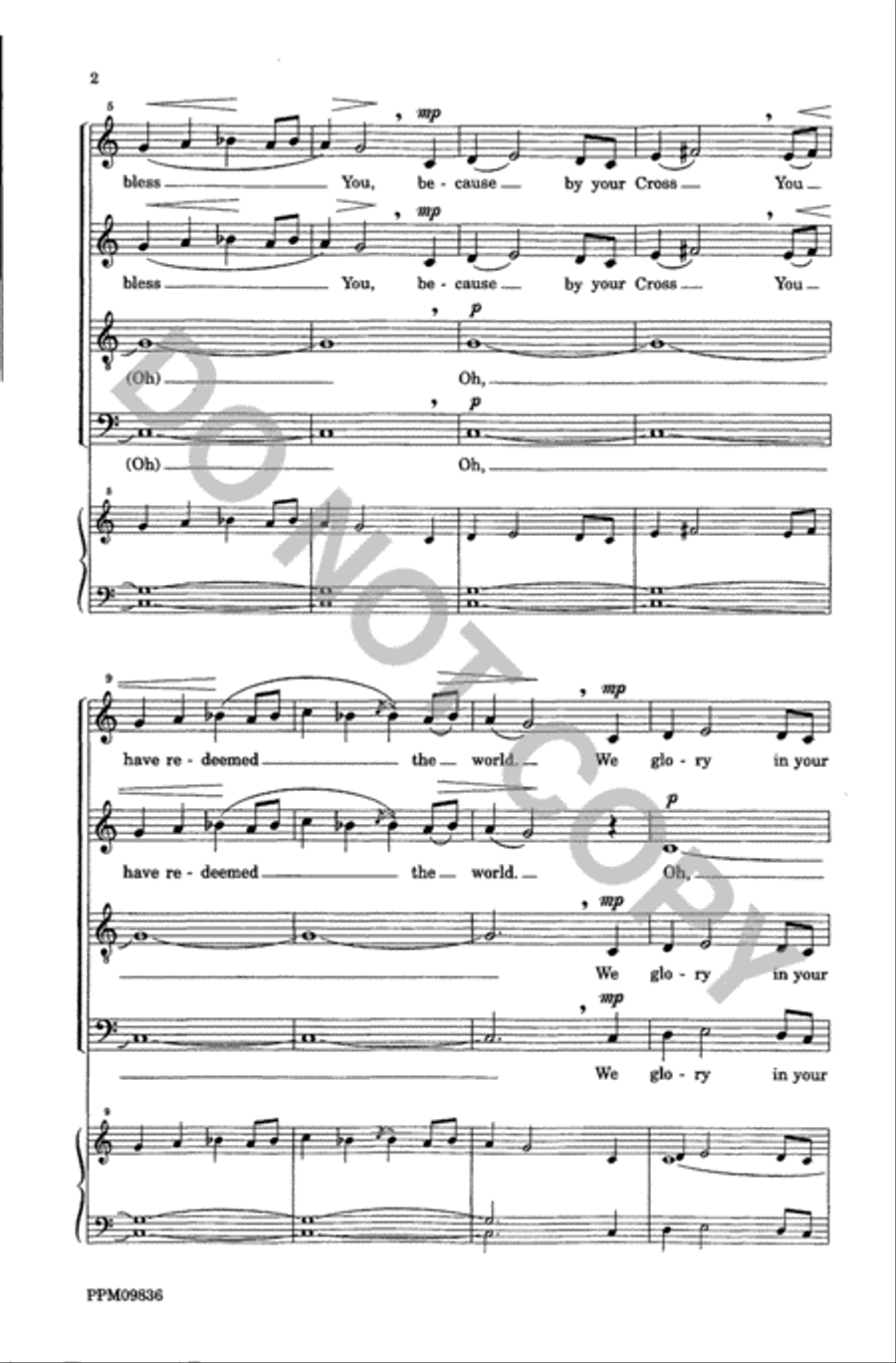 We Adore You O Christ 4-Part scores gallery preview page 3