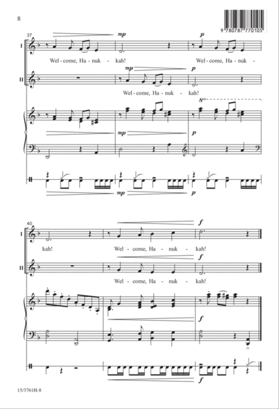 Welcome, Hanukkah! Welcome, Hanukkah! 2-Part scores gallery preview page 8
