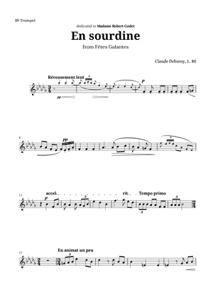 En sourdine by Debussy for Trumpet