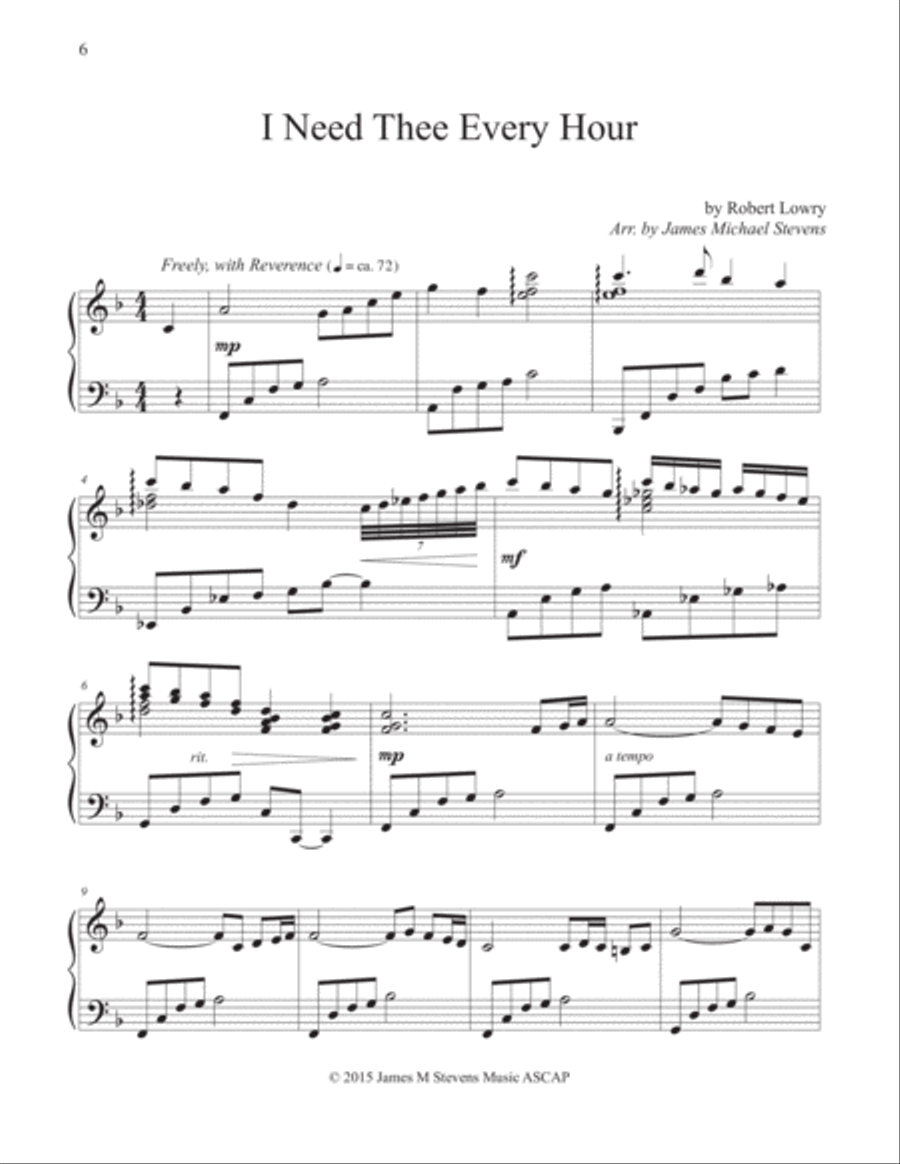 Hymn Trilogies for Piano, Vol. I Piano Solo scores gallery preview page 6