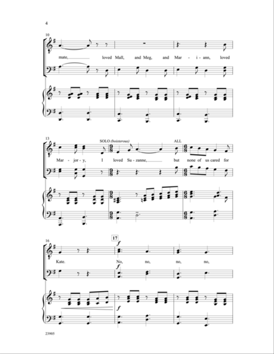 Kate Men's Choir scores gallery preview page 3