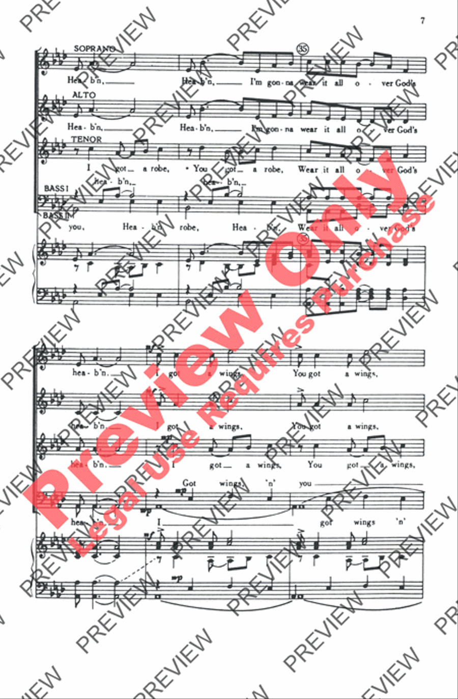 I Got Shoes 4-Part scores gallery preview page 20